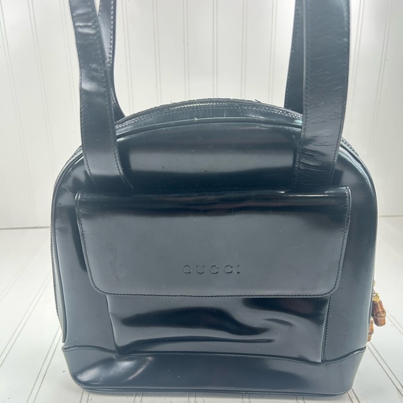 Gucci Vintage Black Leather Shoulder Bag - Picture 13 of 16